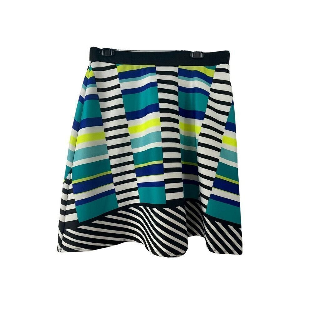 Geometric A Line Knee Length Skirt Multicolored New Directions Womens Petite L